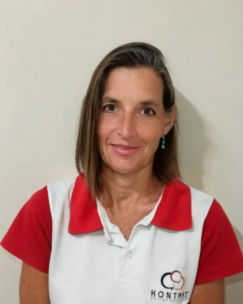 Retrato de Julie Staudenmaier, fundadora e professora de alemão da KONTAKT